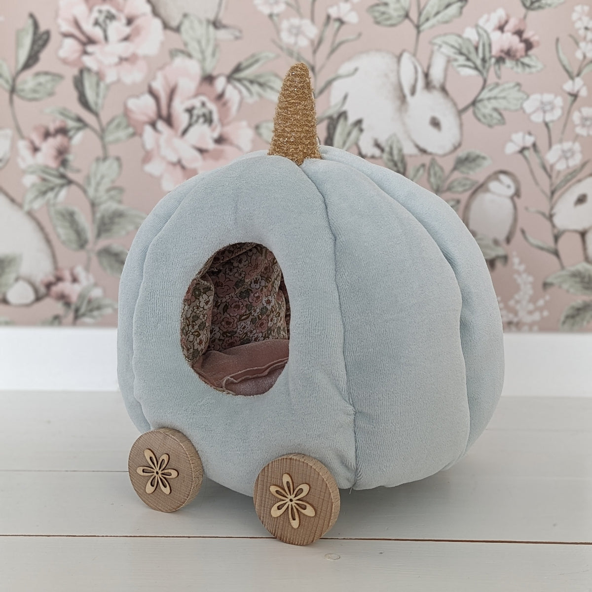 Pompoen koets vintage green / pumpkin carriage handmade