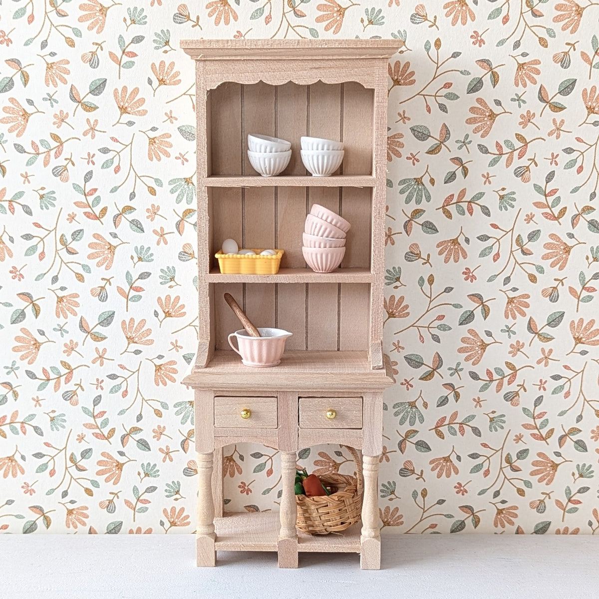 Miniatuur ontbijtschaaltjes, crème wit - set van vier