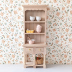 Miniatuur kast met twee laden naturel hout