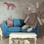 Bank teal blauw fluweel