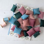 Bank teal blauw fluweel