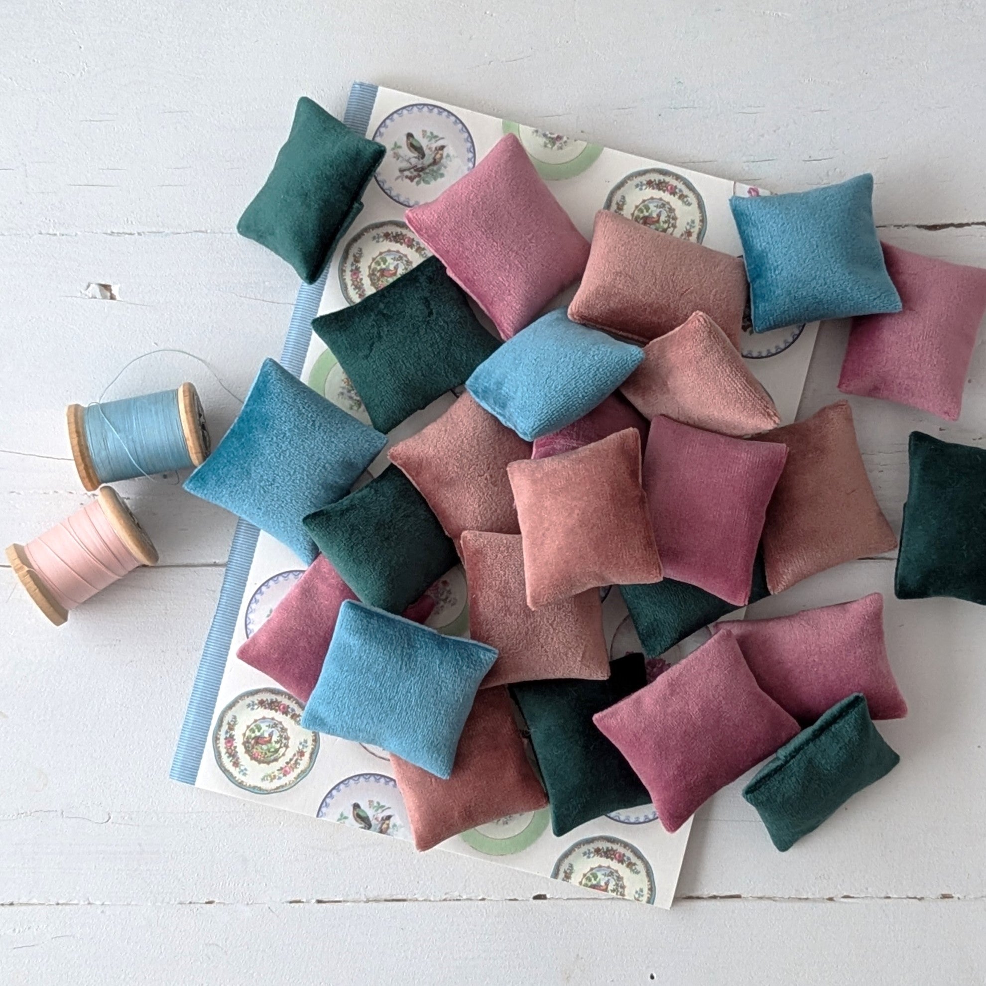 Bank teal blauw fluweel