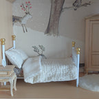 Handgemaakt beddengoed broderie voor tweepersoonsbed