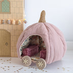 Pompoen koets vintage pink / pumpkin carriage handgemaakt 2