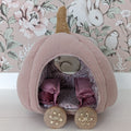 Pompoen koets vintage pink / pumpkin carriage handgemaakt