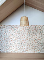 Rieten lampenkapje lichtbruin