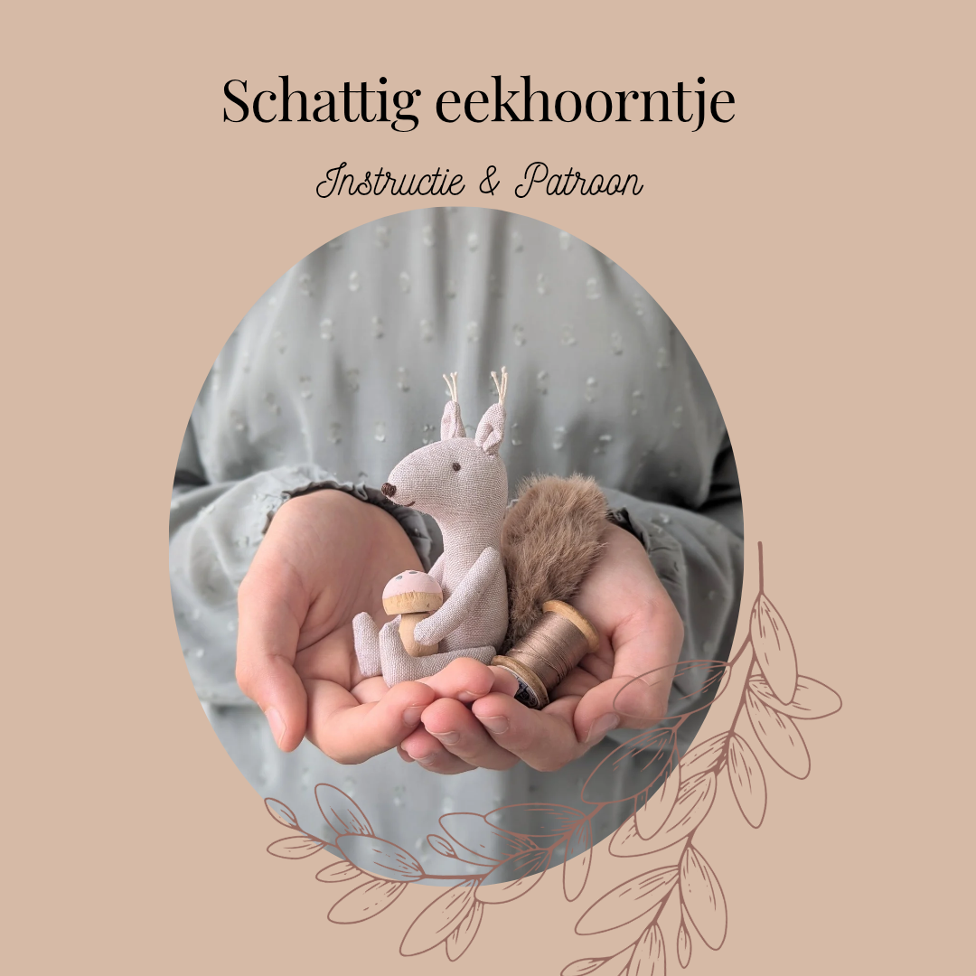 Schattig eekhoorntje naaipatroon