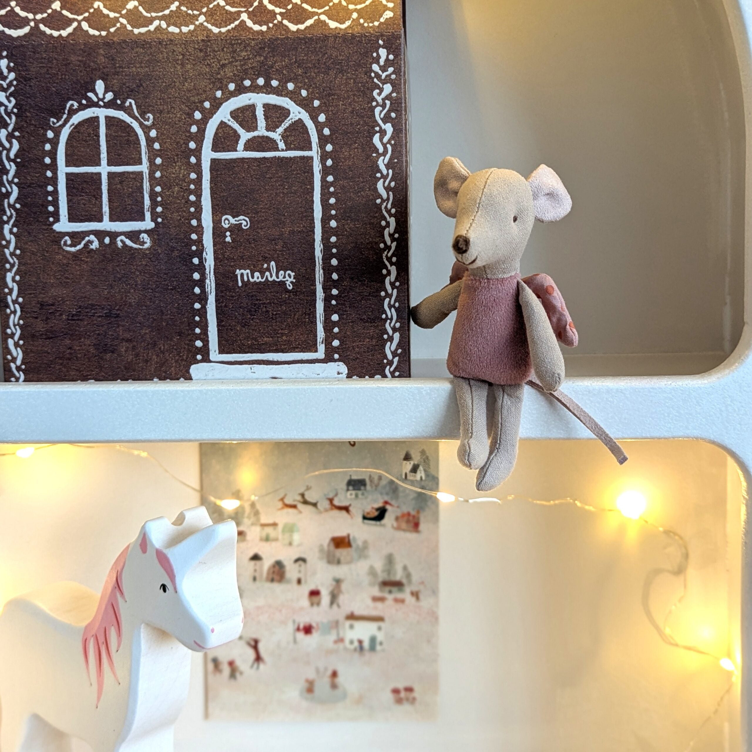 Limited edition: Set Maileg fee roze en Houten eenhoorn + cadeautasje