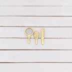 Set spiegel, kam en borstel