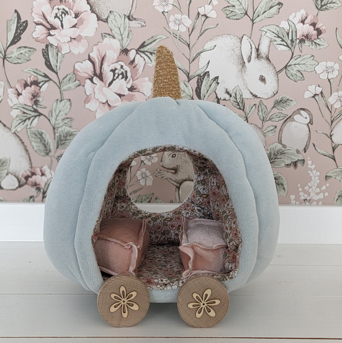 Pompoen koets vintage green / pumpkin carriage handmade