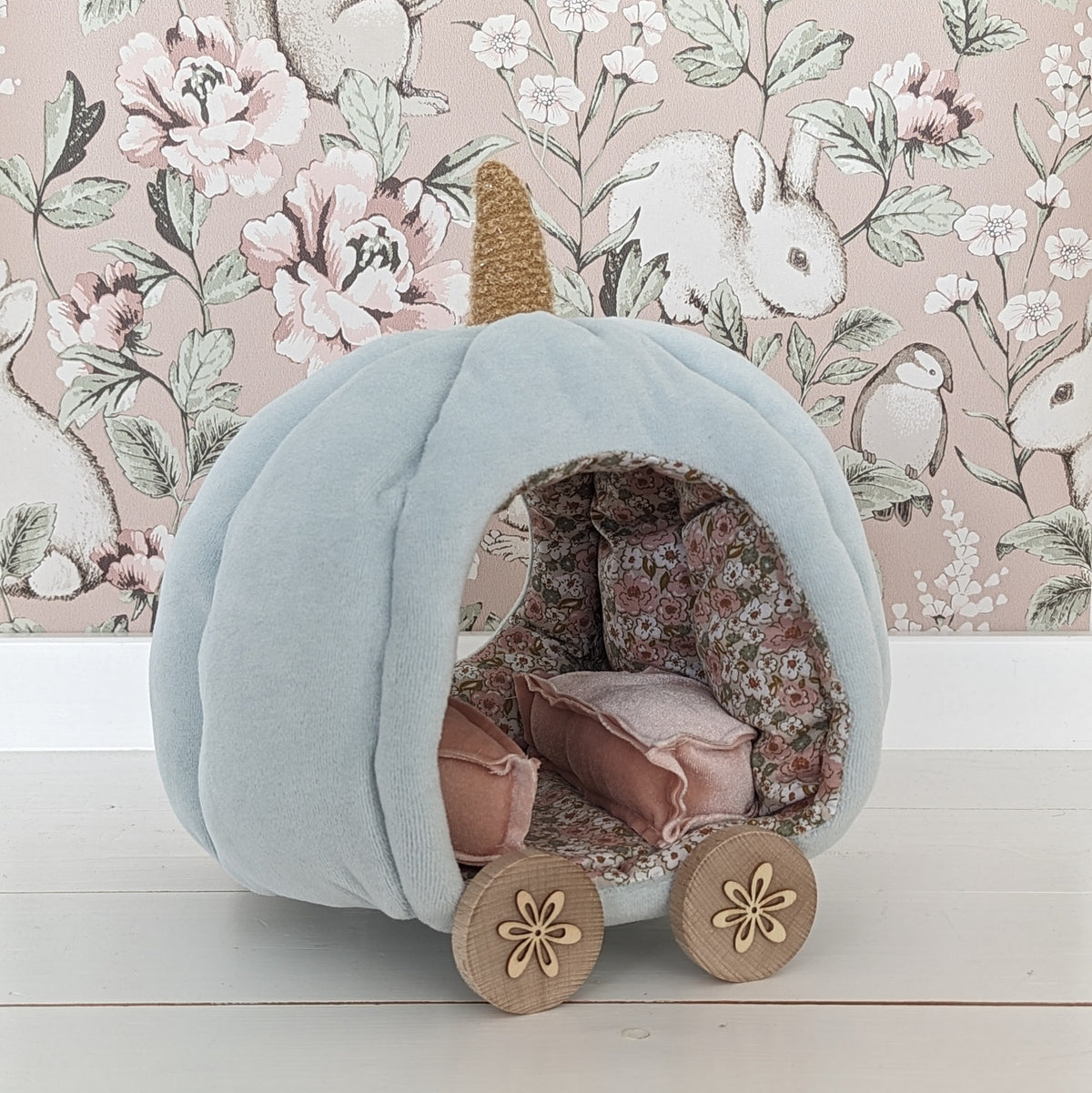 Pompoen koets vintage green / pumpkin carriage handmade