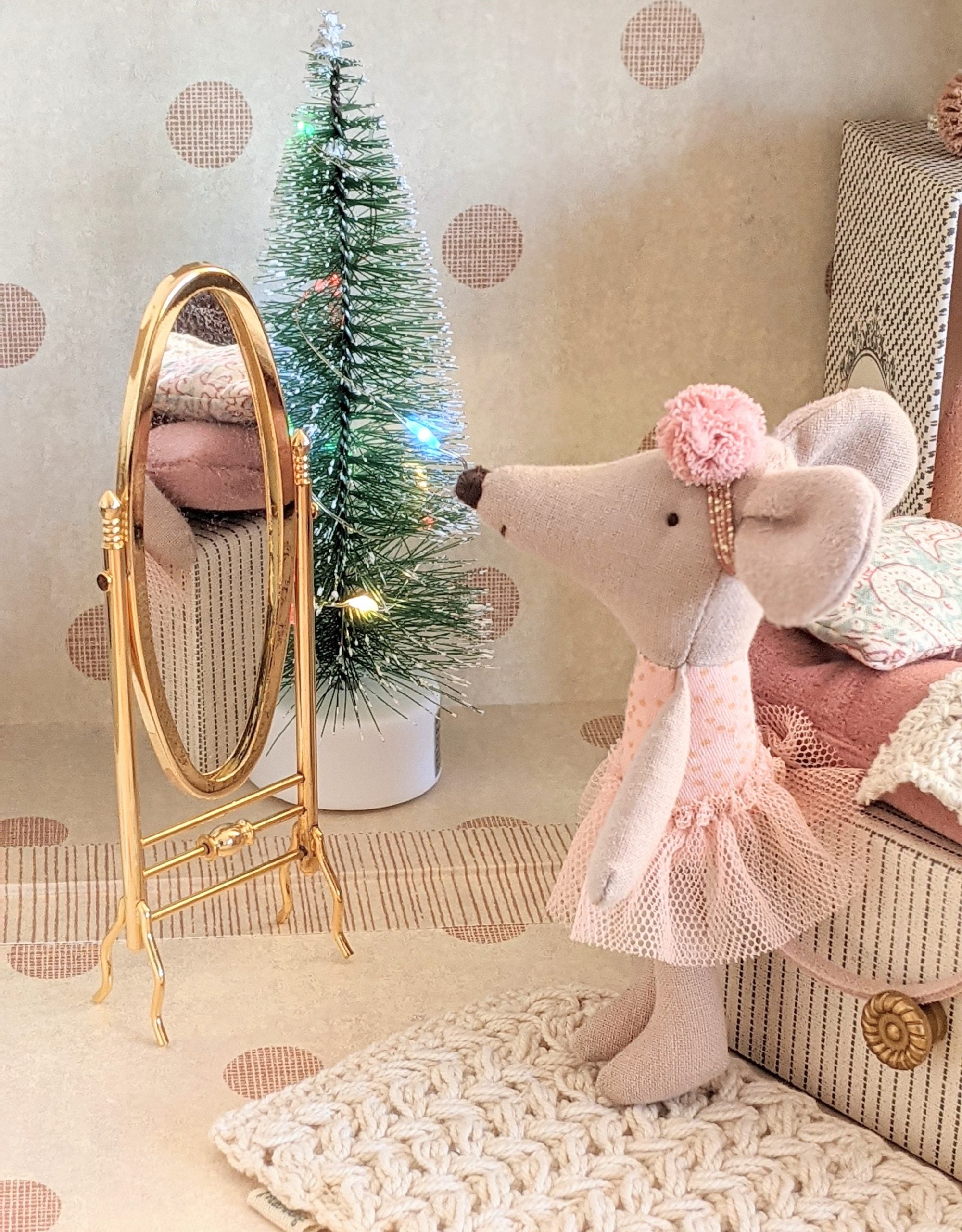Maileg koffertje kerst met set ballerina in daybed voor Anne