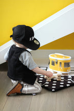 -Speelkoffertje tram okergeel