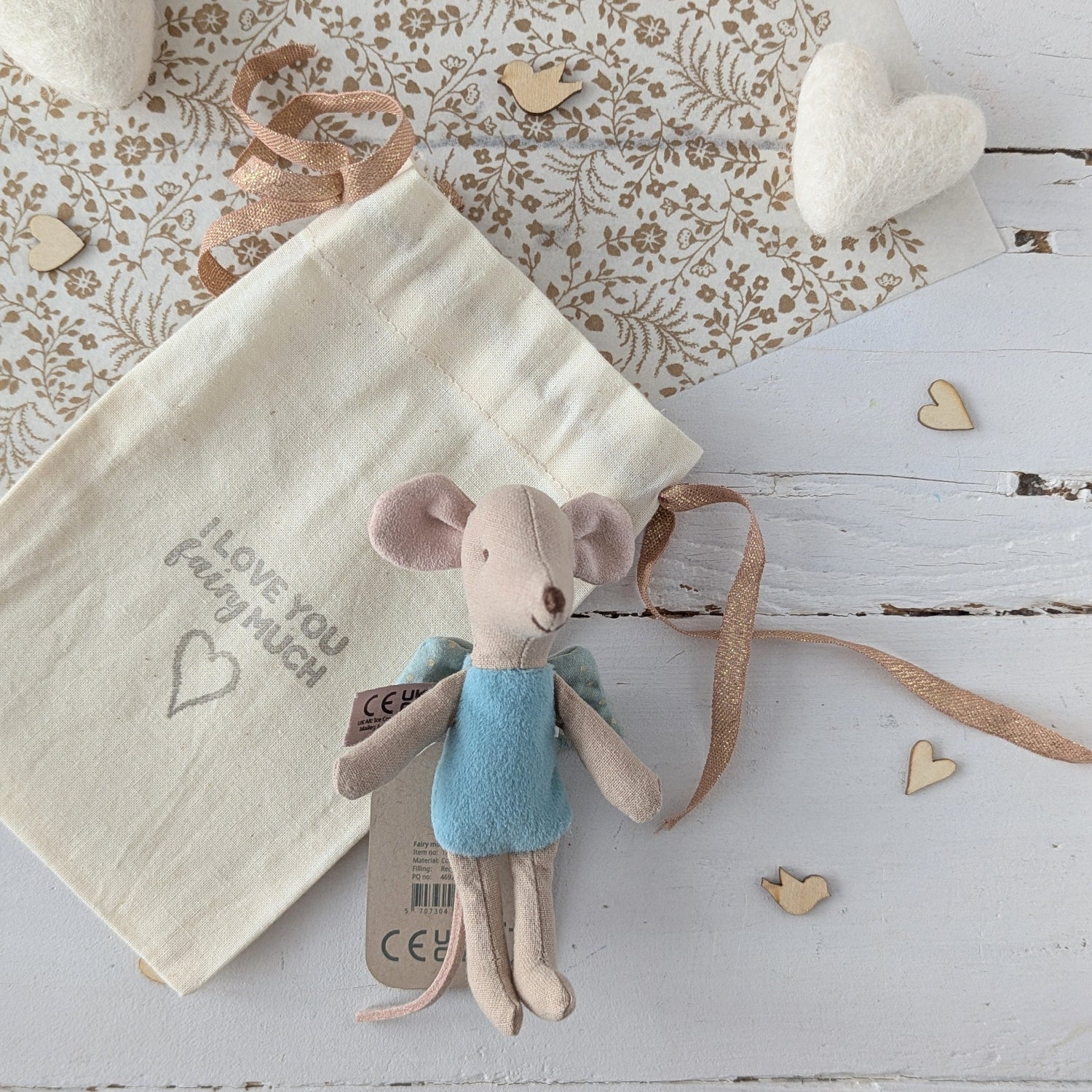 Valentijn cadeau actie ~ Maileg fee, kleine zus - mint