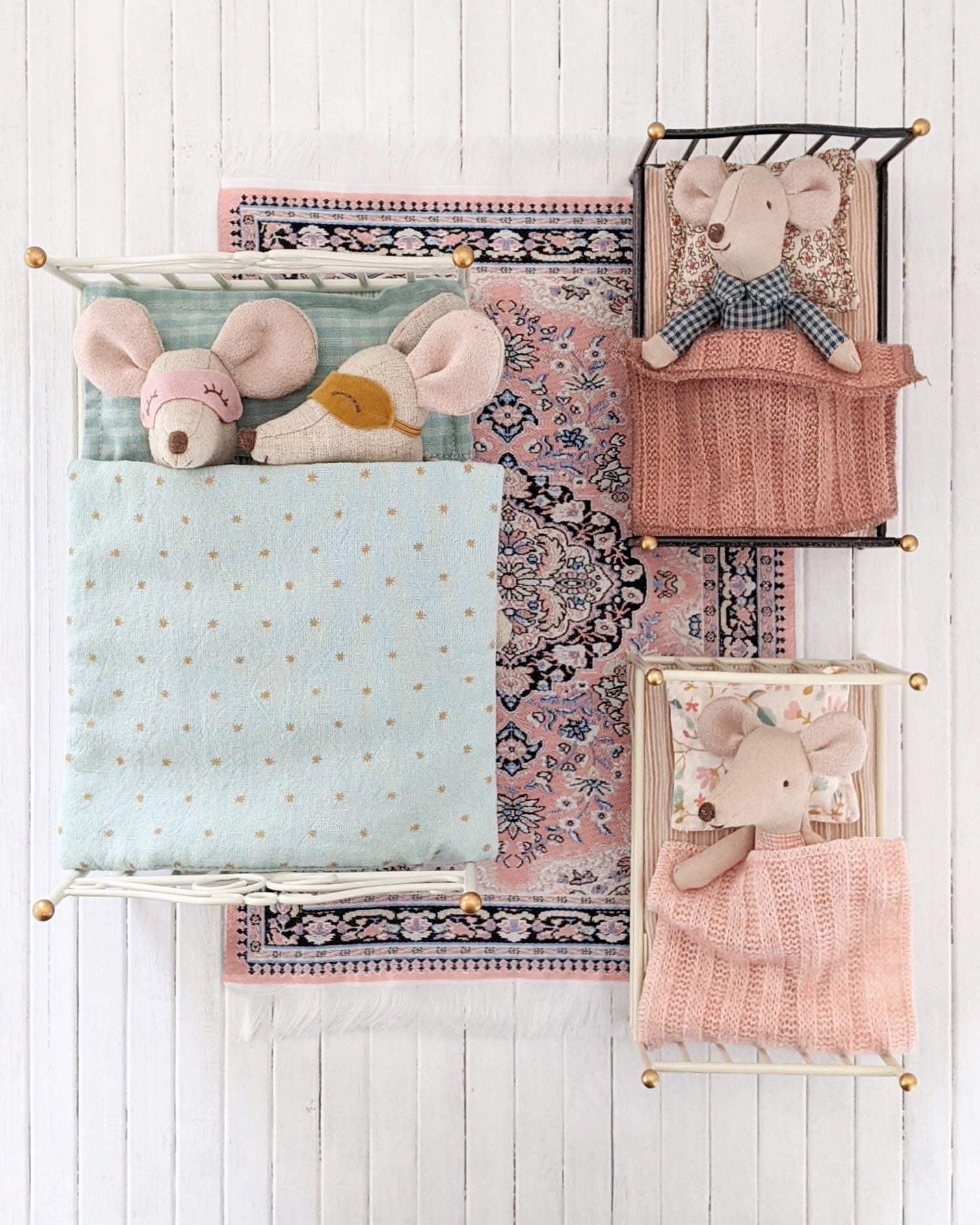 Vintage vloerkleed roze