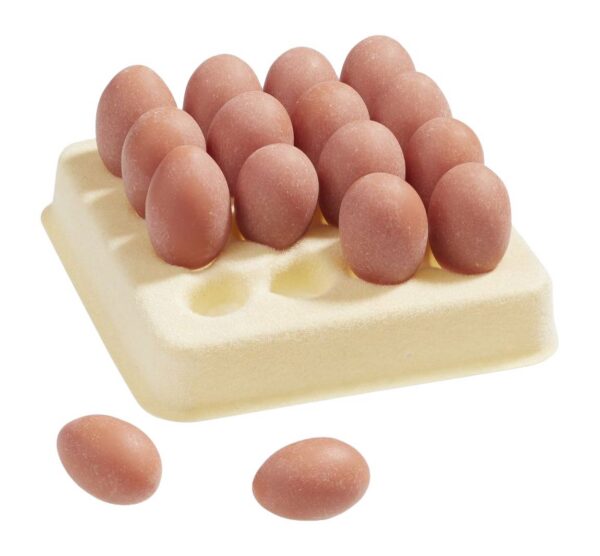 Miniatuur eieren in houder