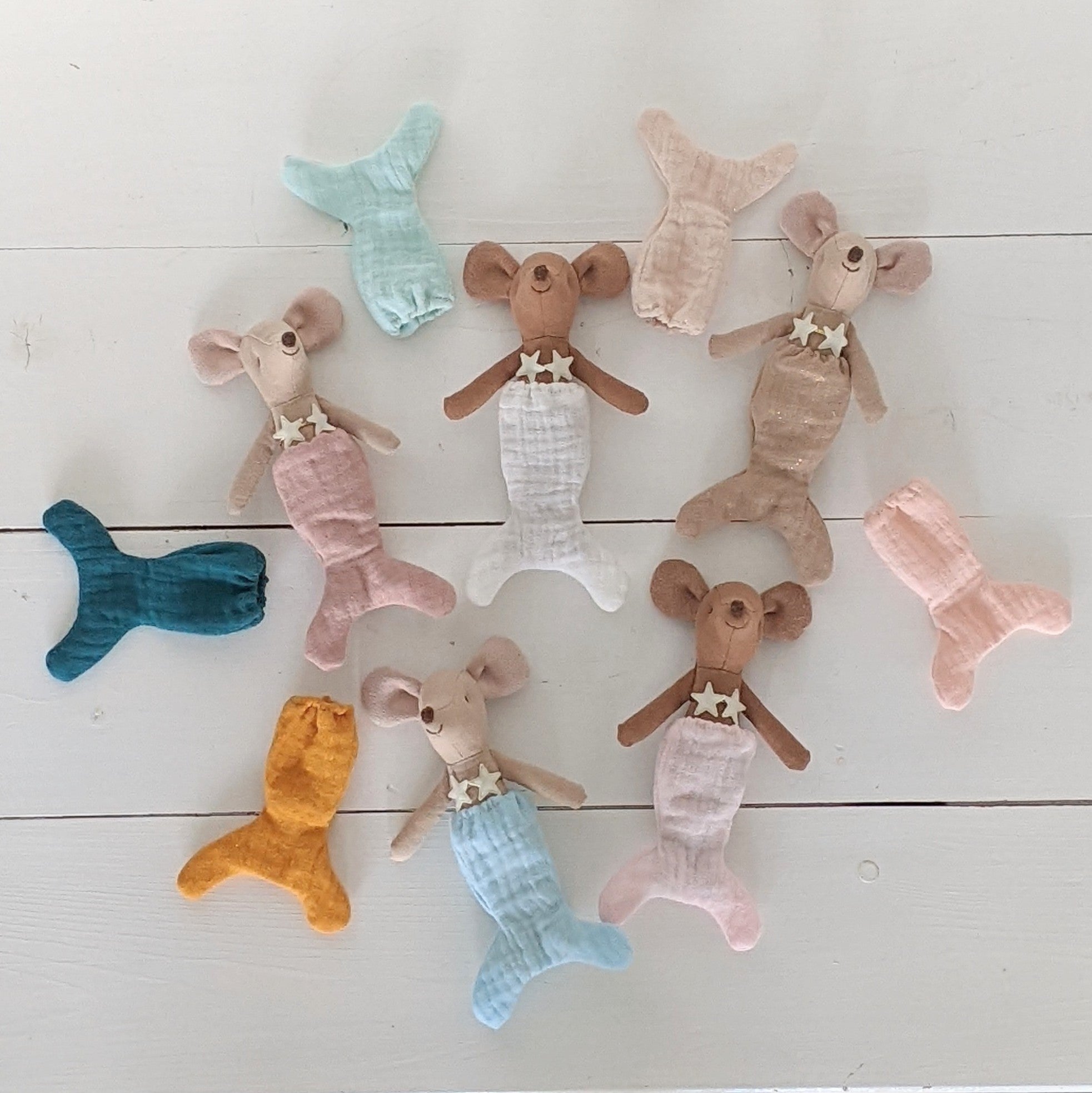 Zeemeerminsetje voor de muizen handgemaakt