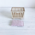 Matrasje oudroze met witte stippen (verschillende maten)