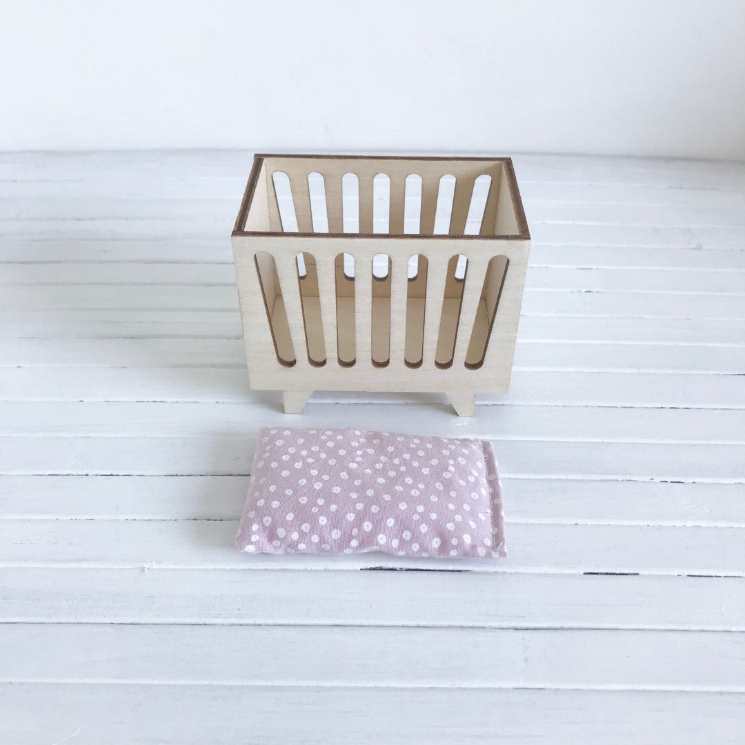 Matrasje oudroze met witte stippen (verschillende maten)