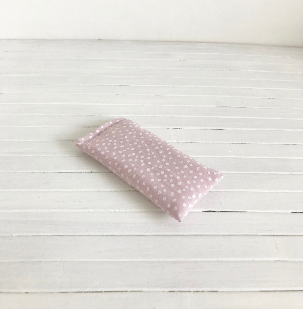 Matrasje oudroze met witte stippen (verschillende maten)
