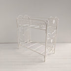 Metal bunk bed white