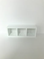 wit vakkenkastje voor het poppenhuis langwerpig (afgekeurd)
