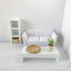 Langwerpige salontafel wit