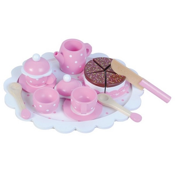 bunker minstens Spanje New Classic Toys houten theeservies roze met witte stippen – Skattich